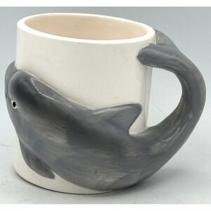 Dolphin 3D Mug Ocean dolphin Tail Handle Cup 15oz
